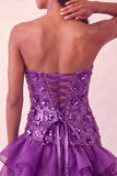 Blue Strapless Sequins Bodycon Short Homecoming Dress with Ruffled