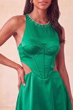 Black A-Line Corset Cut Out Short Homecoming Dress