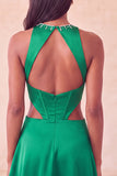 Black A-Line Corset Cut Out Short Homecoming Dress