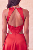 Black A-Line Corset Cut Out Short Homecoming Dress