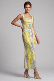 Mermaid Blush Square Neck Beaded Midi Mother Of the Bride Dress
