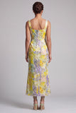 Mermaid Blush Square Neck Beaded Midi Mother Of the Bride Dress