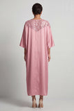 Blue Sheath Round Neck Midi Mother Of the Bride Dress with Sequins
