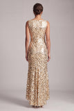 Sparkly Green Mermaid Asymmetrical Round Neck Midi Mother Of the Bride Dress with Sequins