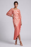 Watermelon Mermaid Asymmetrical Sequins Mother Of the Bride Dress with Ruffles