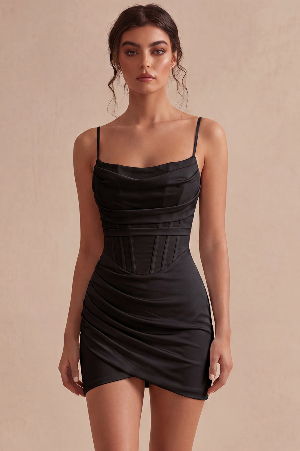 spaghetti strap ruched bodycon dress Women's Bodycon Maxi Dress with Sweetheart Neckline for Wedding Guest