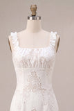 Square Neck Ruffled Bodycon Little White Dress