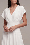 A-Line Chiffon V-Neck Little White Dress