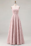 Dusty Sage Floral A-Line Square Neck Ruched Long Bridesmaid Dress