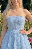 Dusty Rose Sweetheart A-Line Floral Beaded Homecoming Dress with Lace Up Back
