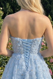 Dusty Rose Sweetheart A-Line Floral Beaded Homecoming Dress with Lace Up Back