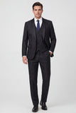 Black Shawl Lapel 3 Piece One Button Men's Prom Suits