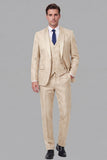Black Shawl Lapel 3 Piece One Button Men's Prom Suits