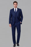Black Shawl Lapel 3 Piece One Button Men's Prom Suits