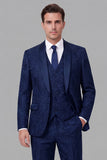 Black Shawl Lapel 3 Piece One Button Men's Prom Suits