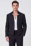 Black 2 Piece One Button Men's Prom Suits