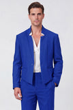 Black 2 Piece One Button Men's Prom Suits