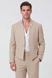 Black 2 Piece One Button Men's Prom Suits