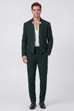 Black 2 Piece One Button Men's Prom Suits