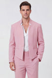 Black 2 Piece One Button Men's Prom Suits