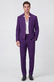 Black 2 Piece One Button Men's Prom Suits
