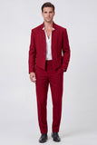 Black 2 Piece One Button Men's Prom Suits