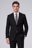 Dark Navy 2 Piece Peak Lapel One Button Men's Prom Suits