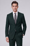 Dark Navy 2 Piece Peak Lapel One Button Men's Prom Suits