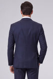 Dark Navy 2 Piece Peak Lapel One Button Men's Prom Suits