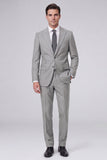 Dark Navy 2 Piece Peak Lapel One Button Men's Prom Suits