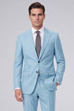 Dark Navy 2 Piece Peak Lapel One Button Men's Prom Suits