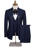 Beige Flower 3 Piece One Button Jacquard Men's Prom Suits