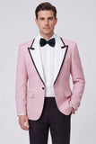 Peak Lapel Red 2 Piece One Button Men's Prom Suits