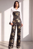Black Golden Corset Printed Pant Suits Women Suits