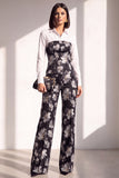 Black Golden Corset Printed Pant Suits Women Suits