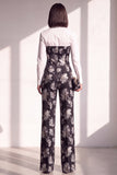 Black Golden Corset Printed Pant Suits Women Suits