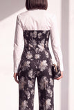 Black Golden Corset Printed Pant Suits Women Suits