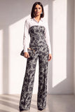 Black Golden Corset Printed Pant Suits Women Suits