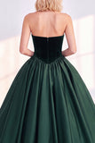 Burgundy Corset Strapless A-Line Tea-Length Velvet Dress