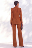 Vintage Acacia Fitted Notched Lapel Long Sleeves Women Suits