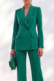 Vintage Acacia Fitted Notched Lapel Long Sleeves Women Suits