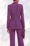 Vintage Acacia Fitted Notched Lapel Long Sleeves Women Suits
