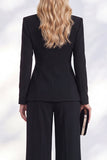 Berlin Blue Pantsuits V-Neck Ruched Long Women Suits