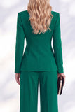 Berlin Blue Pantsuits V-Neck Ruched Long Women Suits