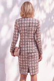 Black Fitted Long Sleeves Knee-Length Women Suits