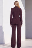 Berlin Blue Fitted Notched Lapel Long Sleeves Women Formal Suits