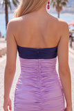 Red Orange Sweetheart Ruched Keyhole Bodycon Short Homecoming Dress