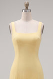 Fuchsia Square Neck Bodycon Short Homecoming Dress with Ruffles