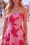 Butter Yellow A-Line Floral Embroidery Short Homecoming Dress with Lace Up Back
