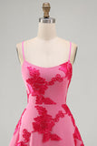 Butter Yellow A-Line Floral Embroidery Short Homecoming Dress with Lace Up Back